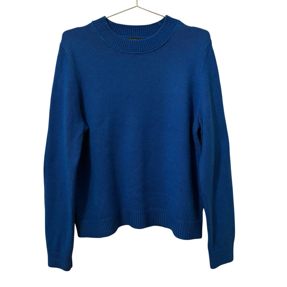 Banana Republic Women's Bright Royal Blue Wide Crew Neck Sweater L - Picture 1 of 6